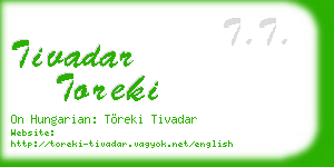 tivadar toreki business card